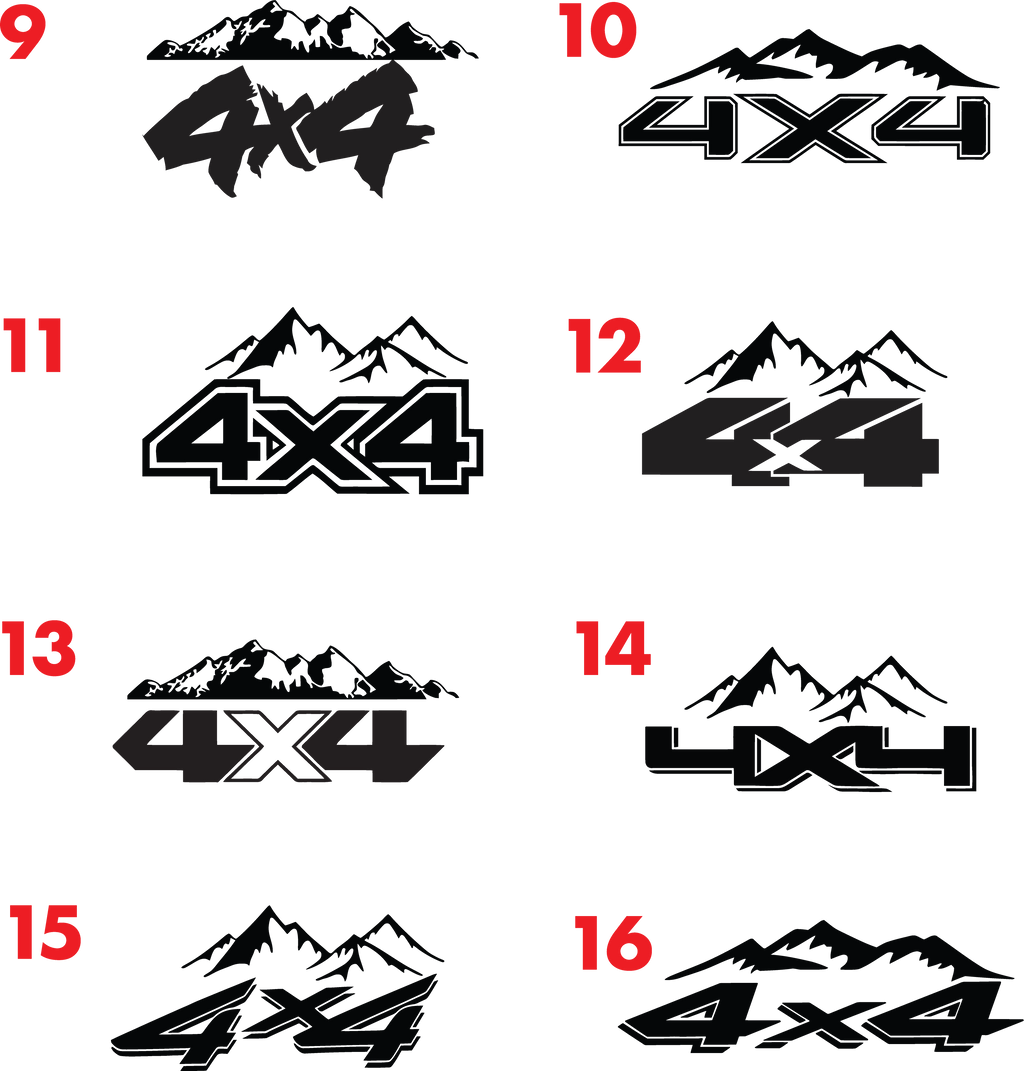 4x4 decal (wellside)