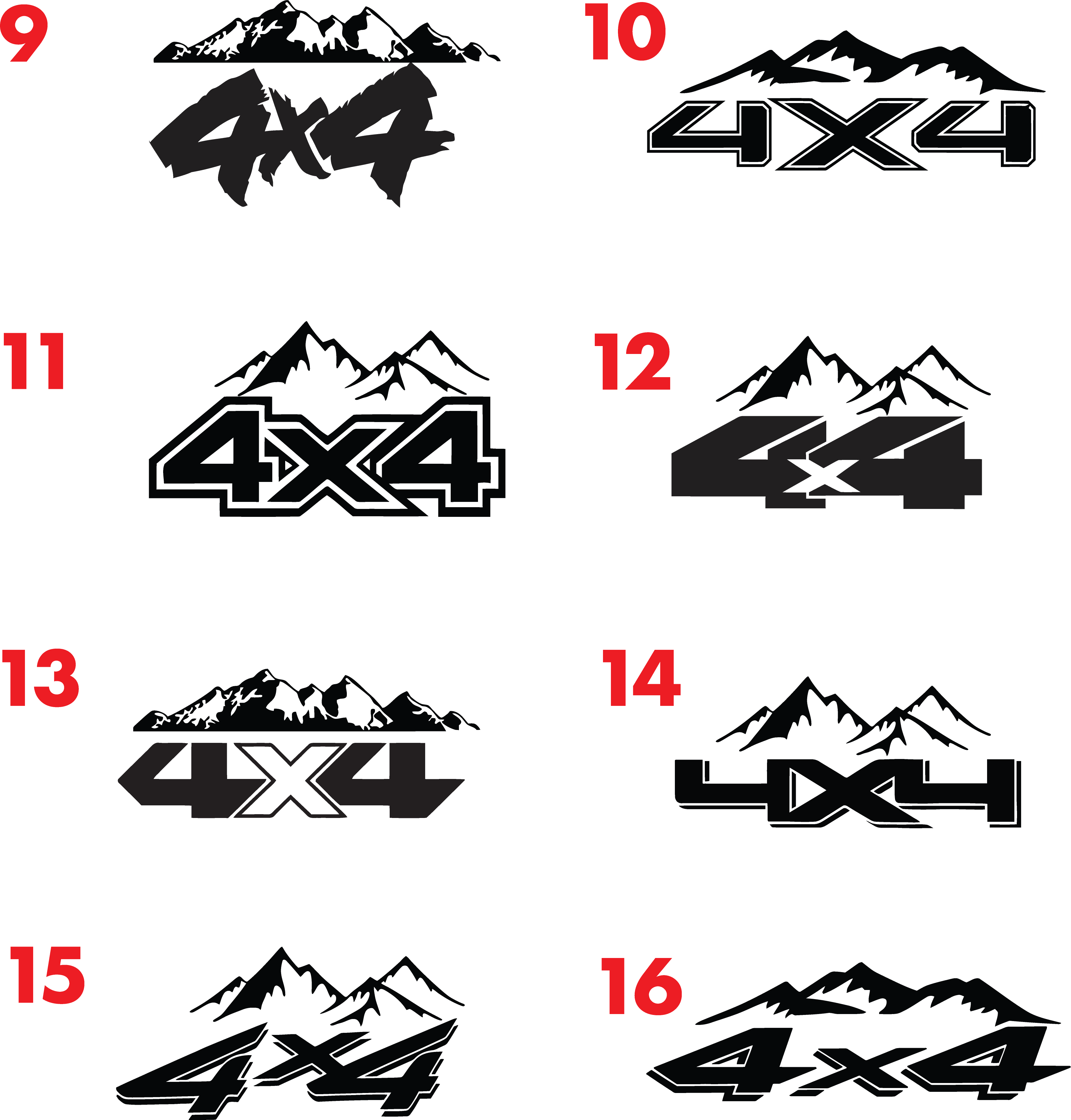 4x4 decal (wellside)