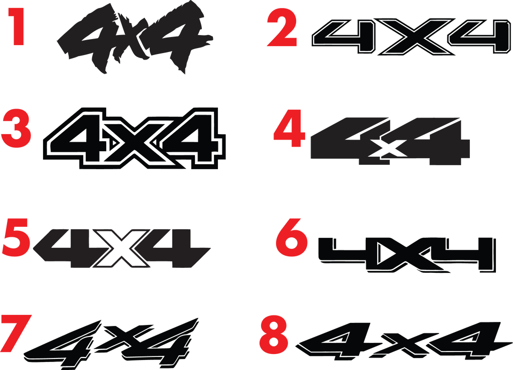 4x4 decal (wellside)