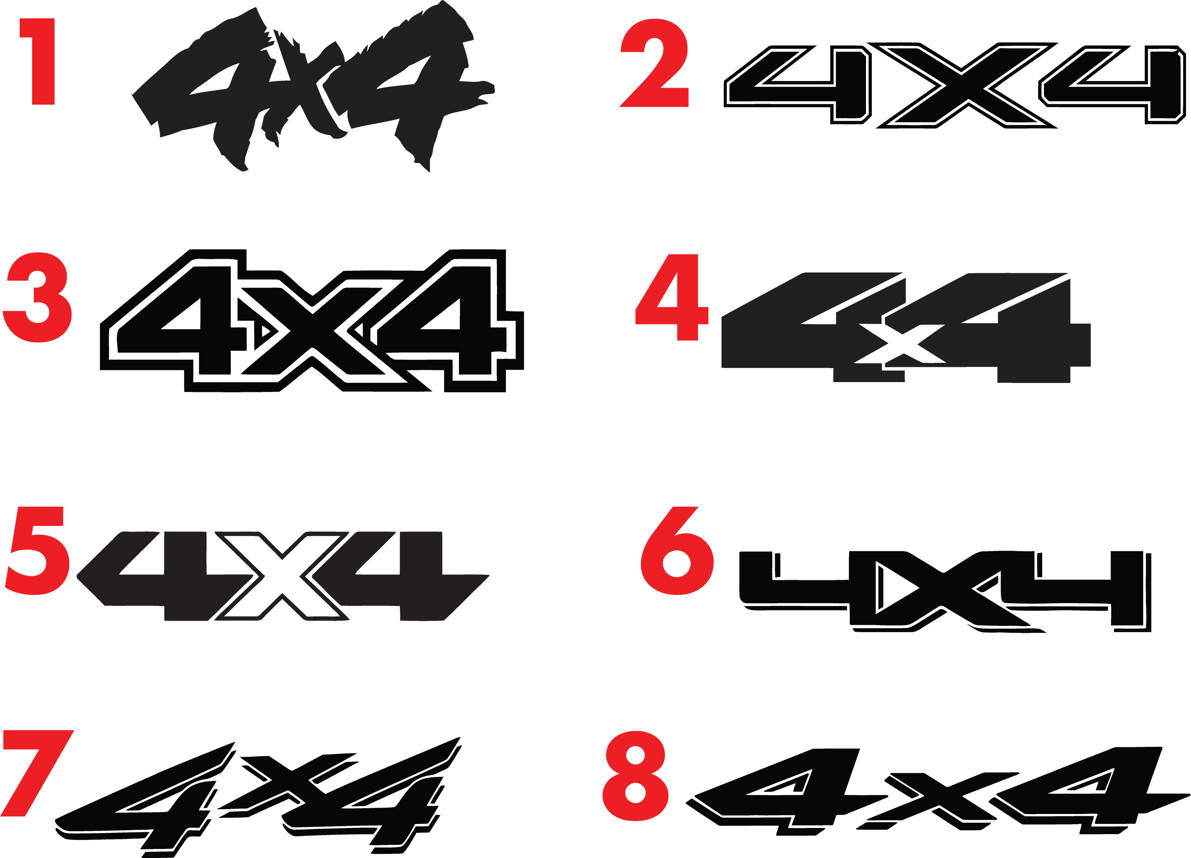 4x4 decal (wellside)