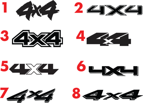 4x4 decal (wellside)