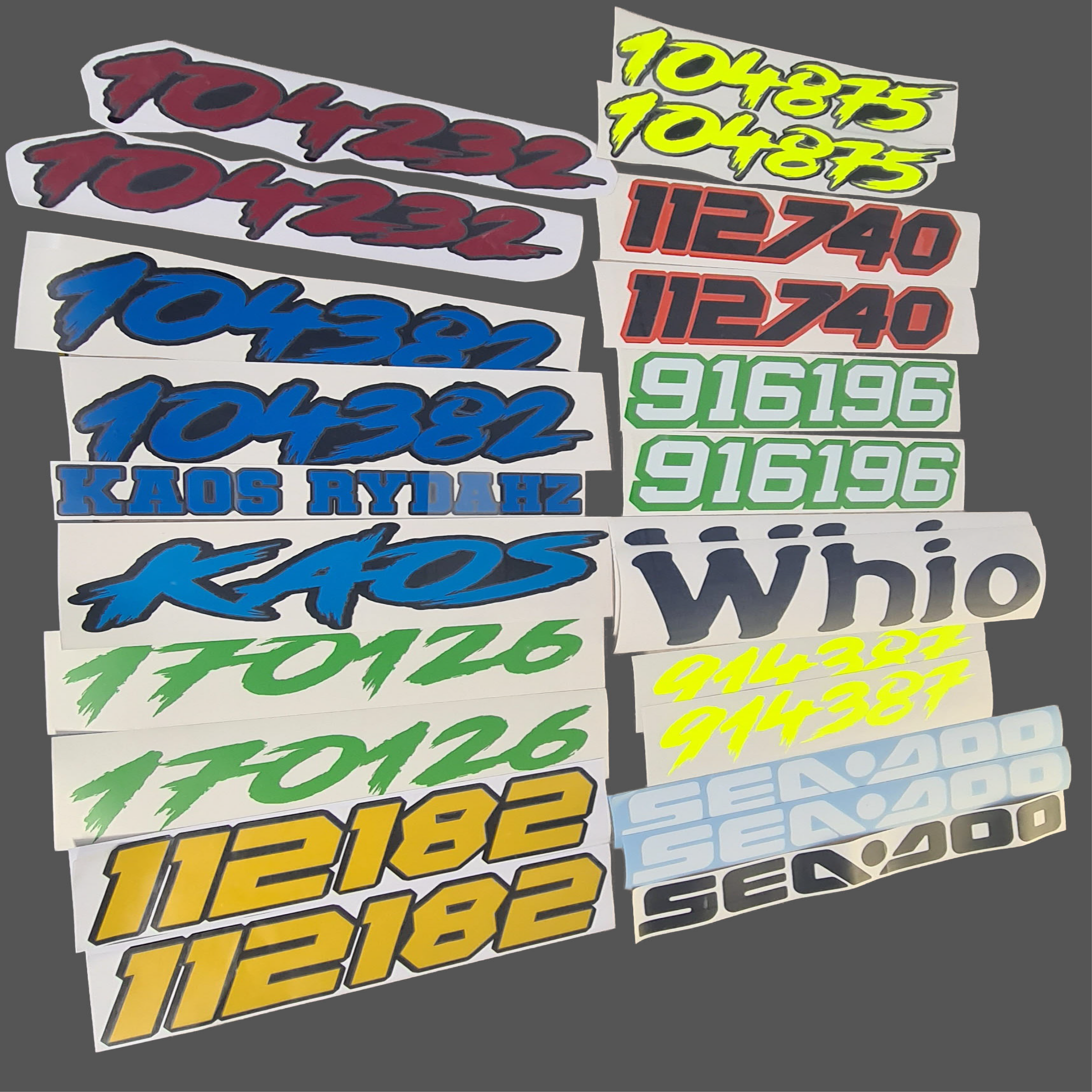 Jetski custom rego decals